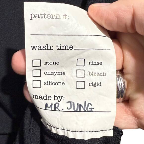 Rag & Bone Black Long Sleeve fitted open back blouse with zippered sleeved Small - Picture 9 of 10